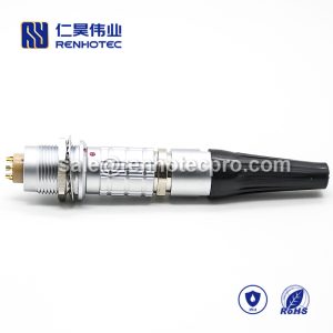 LEMO connector male 8 pins B Series Male Straight Push pull self-locking FGG Cable