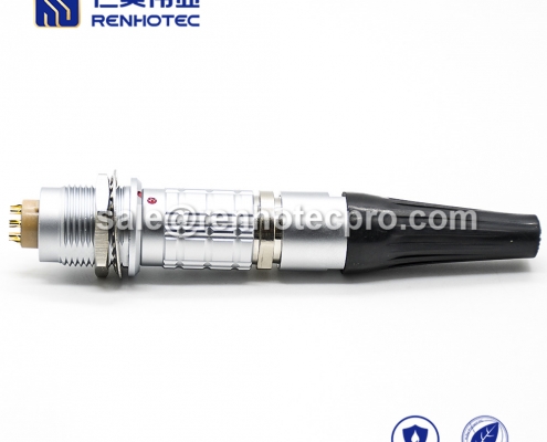 LEMO connector male 8 pins B Series Male Straight Push pull self-locking FGG Cable