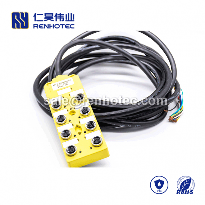 M12 Distributor,M12 Distribution Box,M12 Sensor Distribution Box